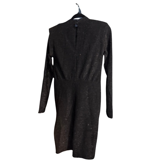 Halogen Black with Silver Sparkle Bodycon Dress with Mock Neck NWOT - Picture 5 of 5